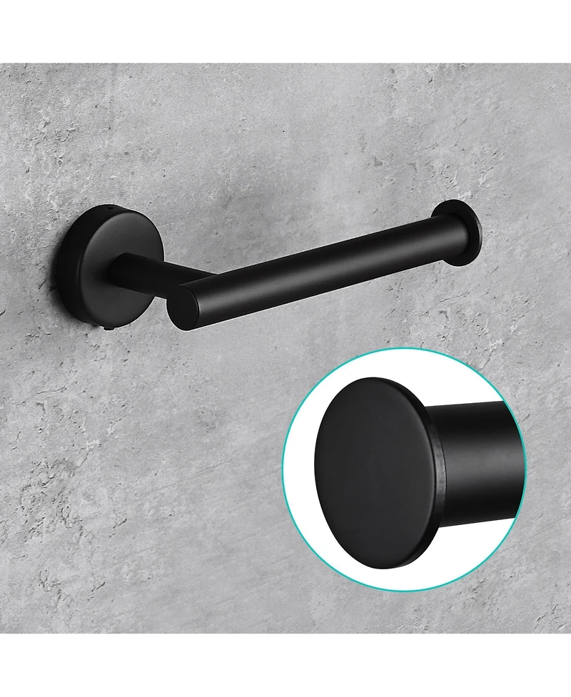 Aquaterior 5-Piece Bathroom Hardware Set Stainless Steel Towel Bar Toilet Paper Holder Hook