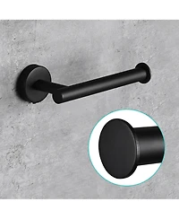 Aquaterior 5-Piece Bathroom Hardware Set Stainless Steel Towel Bar Toilet Paper Holder Hook