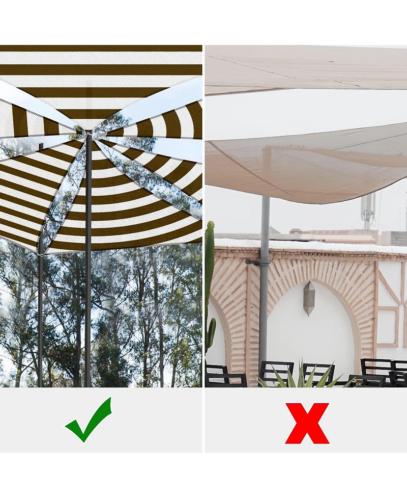 3 Ft 97% Uv Block Hdpe Triangle Sun Shade Sail Canopy Outdoor Patio Poolside