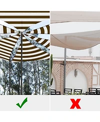 3 Ft 97% Uv Block Hdpe Triangle Sun Shade Sail Canopy Outdoor Patio Poolside