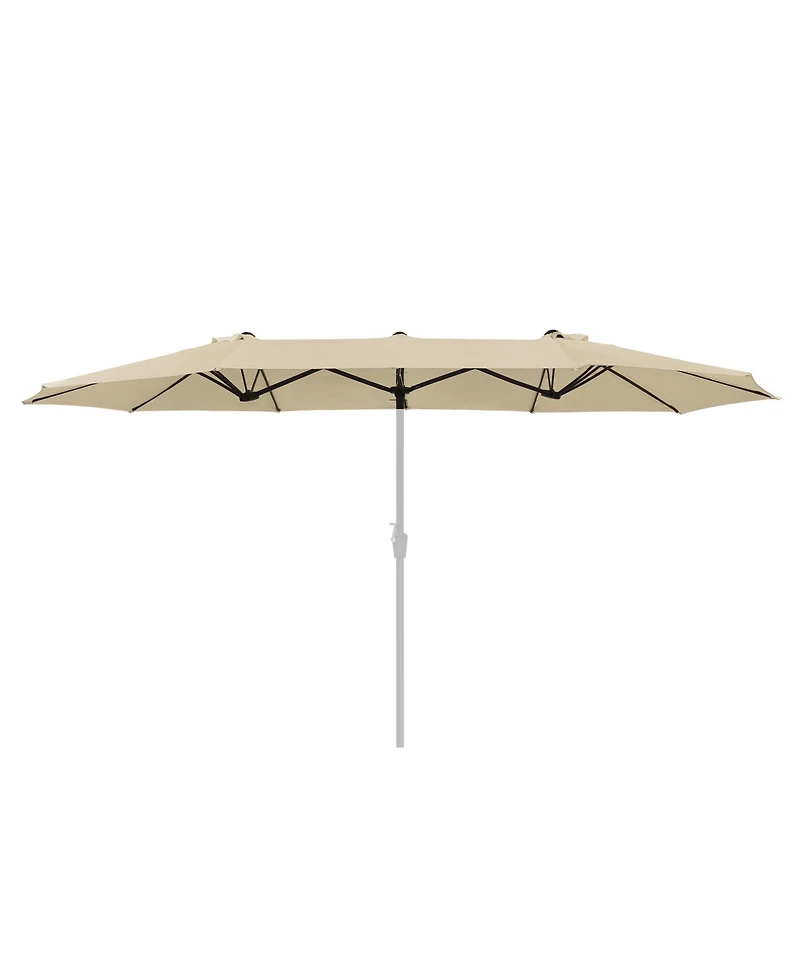 Yescom 14 Ft Replacement Canopy for 12 Rib Double Sided Patio Umbrella Market Table Top Outdoor Backyard Pool Restaurant