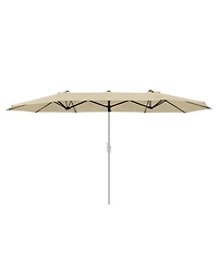 Yescom 14 Ft Replacement Canopy for 12 Rib Double Sided Patio Umbrella Market Table Top Outdoor Backyard Pool Restaurant