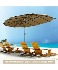 Yescom 9 Ft Patio Umbrella Replacement Canopy for 6 Rib Market Umbrella Table Outdoor Backyard Pool Sea Restaurant Navy