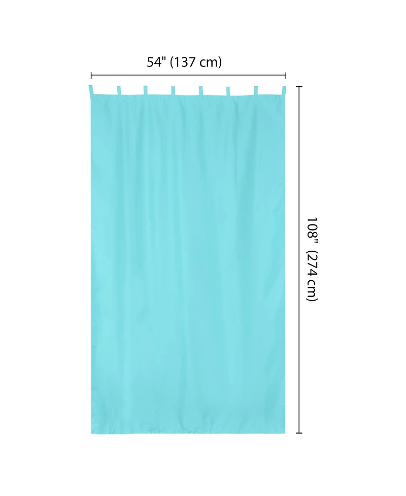 54"x108" Outdoor Privacy Curtain Drape Tab Top UV30+ Patio Lanai Pergola 8 Piece