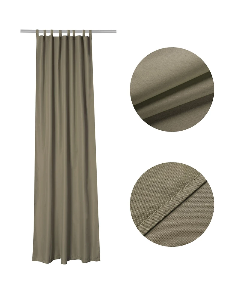 54"x108" Outdoor Privacy Curtain Panel Tab Top UV30+ Patio Lanai Pergola 2 Piece