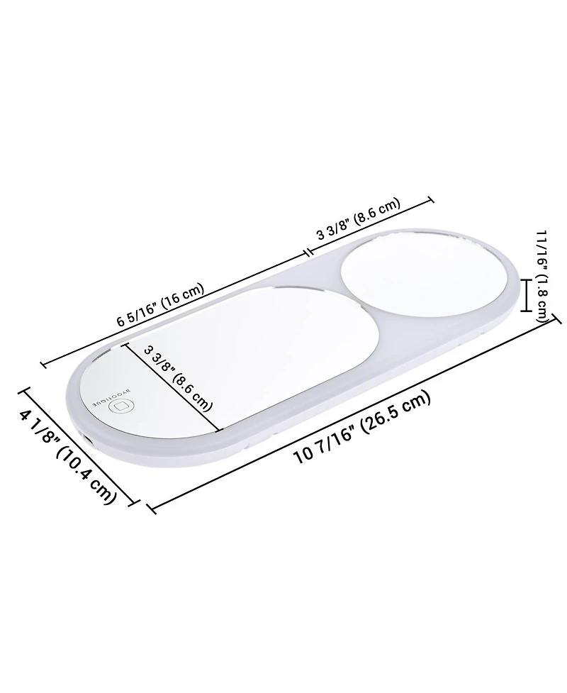 Byootique Car Visor Vanity Mirror w/ Led Light Sun Visor Cosmetic Mirror Travel