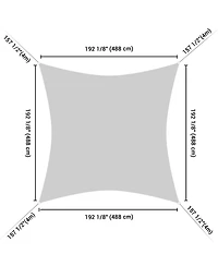 16x16 Ft 97% Uv Block Square Sun Shade Sail Top Canopy Outdoor Patio Pool 2 Pack