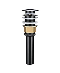 Aquaterior Bathroom Pop Up Drain without Overflow Lavatory Vessel Basin Black