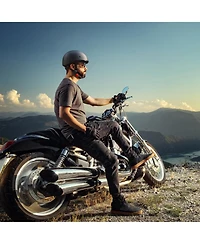 Ahr German Style Half Face Motorcycle Helmet Dot Bike Chopper Cruiser Scooter
