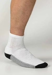 KingSize Big & Tall 1/4 Length Cushioned Crew Socks 3-Pack