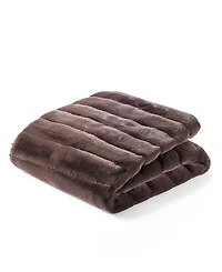 Hotel Collection Channeled Faux Fur Throw, 50" x 60", Exclusively at Macy's