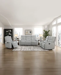 Homelegance White Label Borneo 71" Double Reclining Love Seat with Center Console
