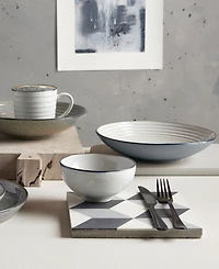 Denby Studio Grey Large Ridged Bowl