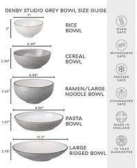 Denby Studio Grey 4 Piece Rice Bowl Set