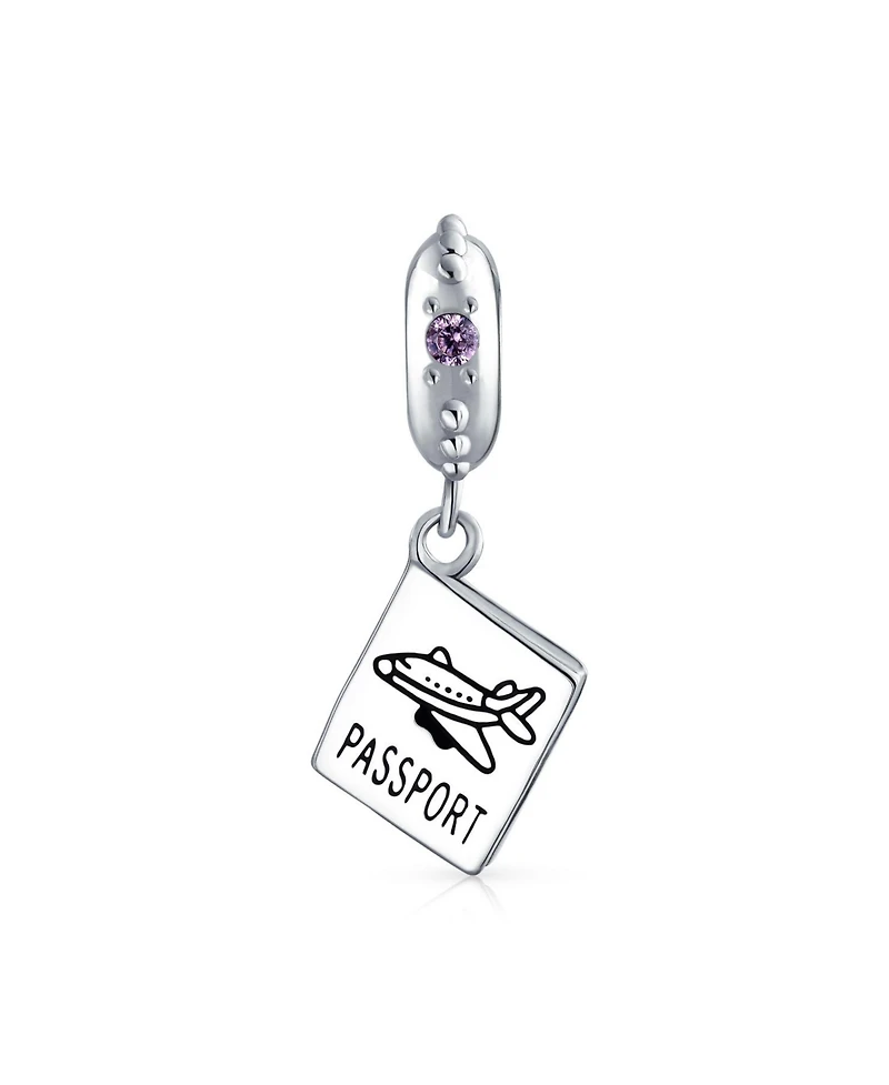 Bling Jewelry Paris Eiffel Tower Luggage Passport Plane Dangle Charm Bead Sterling Silver