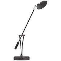 360 Lighting Modern Desk Table Lamp with Usb Charging Port Led 20" High Satin Black Metal Adjustable Arm for Bedroom Office