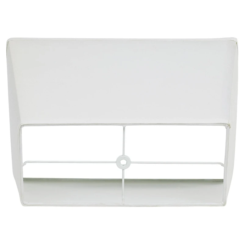 Springcrest White Large Rectangular Lamp Shade 14" Wide x 6" Deep at Top and 18" Wide x 12" Deep at Bottom and 12" Height (Sp