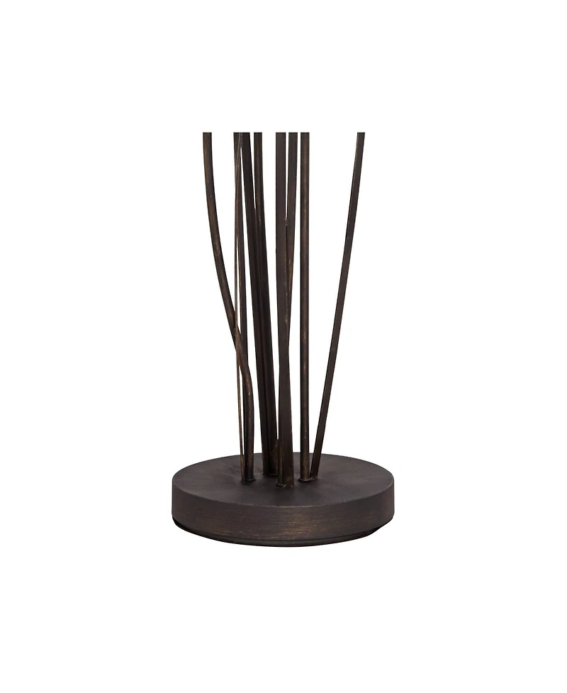 Franklin Iron Works Modern Floor Lamp 4-Light Tree 73" Tall Ginger Black Tulip White Cased Glass Shades for Living Room Bedroom Uplight