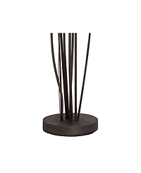 Franklin Iron Works Modern Floor Lamp 4-Light Tree 73" Tall Ginger Black Tulip White Cased Glass Shades for Living Room Bedroom Uplight