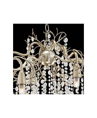 Possini Euro Design Branches Champagne Silver Chandelier 31" Wide Modern Clear Crystal 8-Light Fixture for Dining Room House Kitchen Island Entry