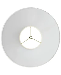 Springcrest 6 1/2" Top x 15" Bottom x 10 1/2" High x 11" Slant Lamp Shade Replacement Medium White Pleated Spider Harp Finial