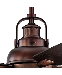 Casa Vieja 60" Wind and Sea Indoor Outdoor Ceiling Fan 5 Blade Led Light Remote Control Oil Rubbed Bronze Finish Bedroom