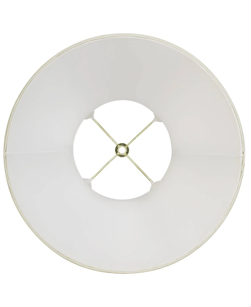 Imperial Shade Set of 2 Creme Medium Bell Lamp Shades 7" Top x 14" Bottom x 11" High Replacement with Harp and Finial
