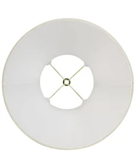 Imperial Shade Set of 2 Creme Medium Bell Lamp Shades 7" Top x 14" Bottom x 11" High Replacement with Harp and Finial