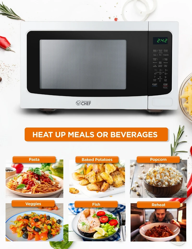 1.6 Cu. Ft. Counter Top Microwave,White