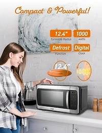 1.1 Cu. Ft. Counter Top Microwave,Stainless Steel