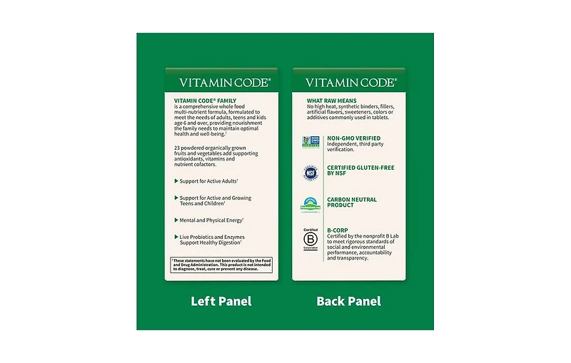 Garden of Life Vitamin Code, Family Formula 120 Caps