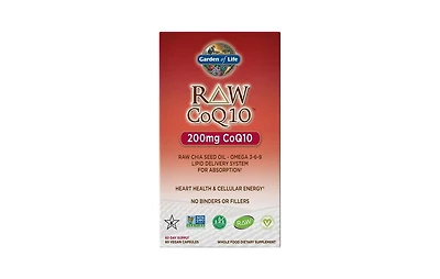 Garden of Life Raw CoQ10, 200 mg, 60 vcaps