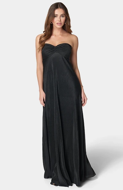 Bebe Women's Plisse Empire Maxi