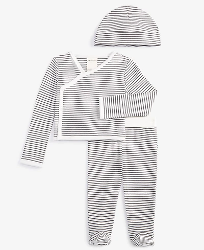 Baby Stripe Cotton 3-Pc. Set, Exclusively at Macy's