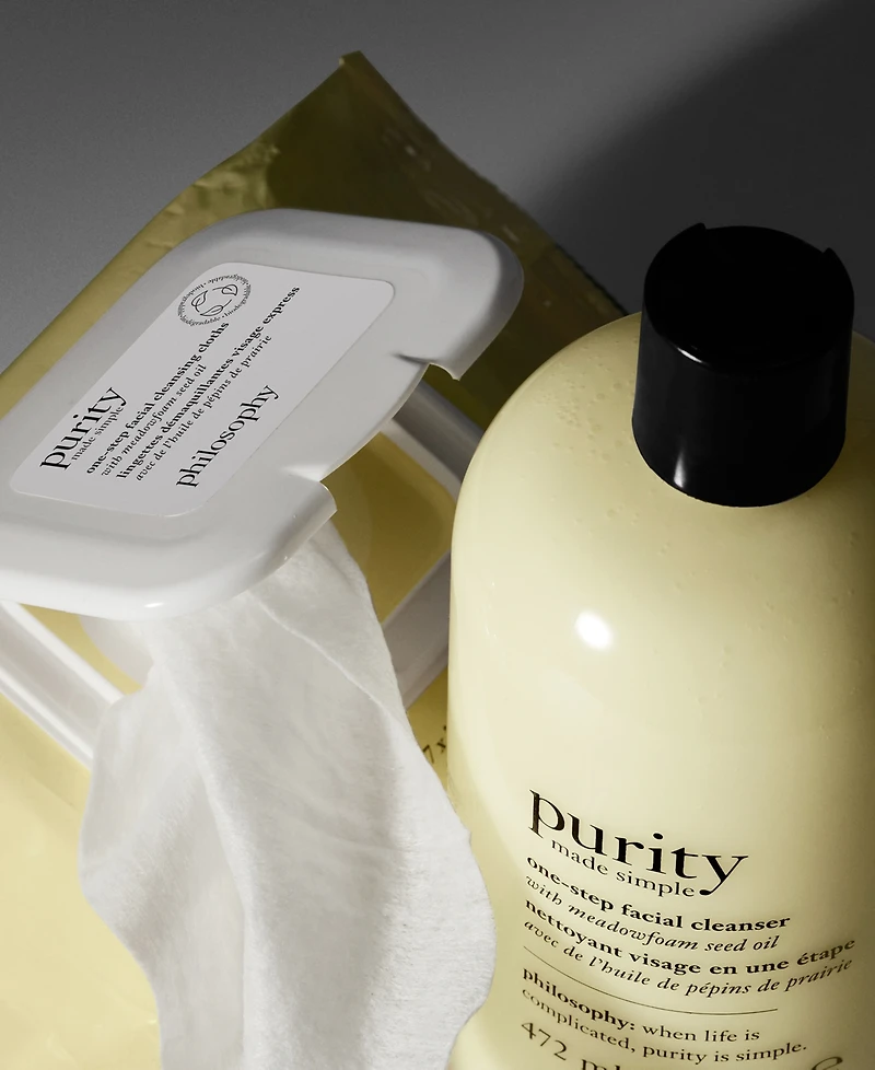 philosophy Purity Made Simple One-Step Facial Cleansing Cloths, 30 cloths