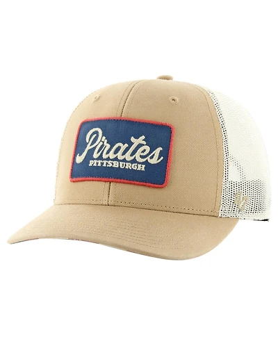 '47 Brand Men's Khaki Pittsburgh Pirates Glory Daze Trucker Adjustable Hat