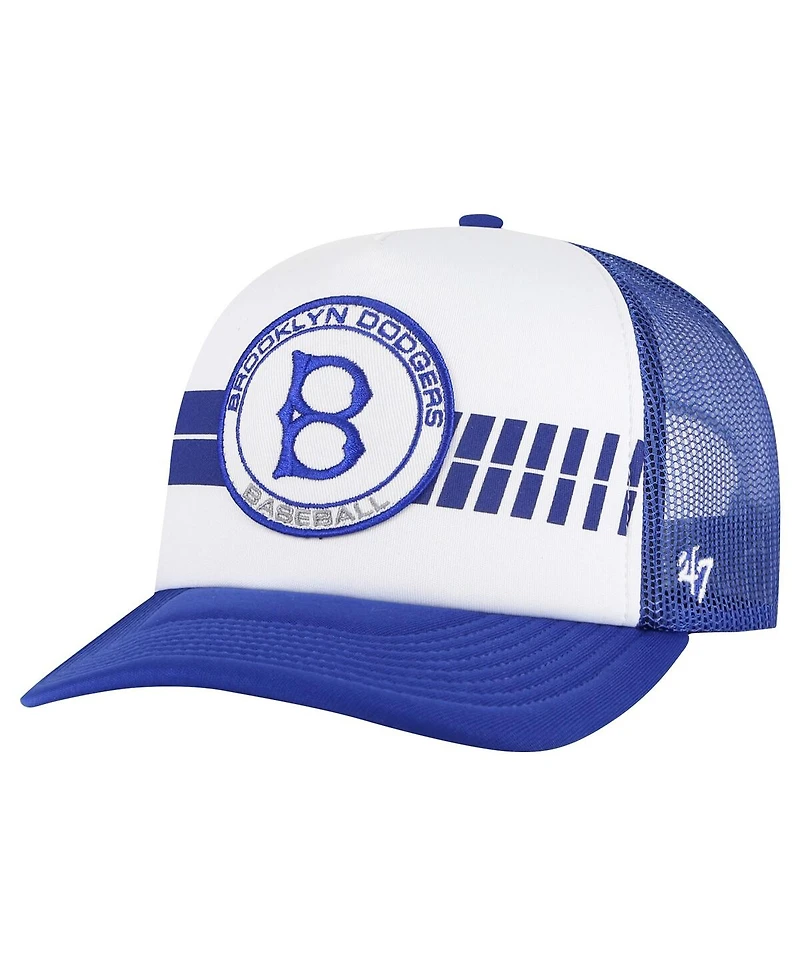 '47 Brand Men's White/Royal Brooklyn Dodgers Cooperstown Collection Pack Express Trucker Adjustable Hat
