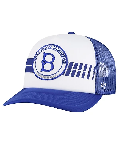 '47 Brand Men's White/Royal Brooklyn Dodgers Cooperstown Collection Pack Express Trucker Adjustable Hat