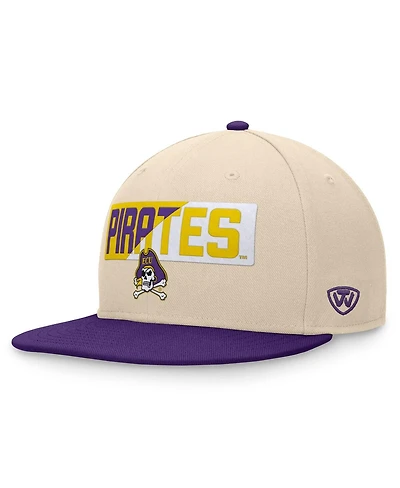 Top of the World Men's Khaki Ecu Pirates Goalaso Snapback Hat