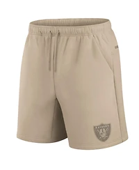 Fanatics Signature Men's and Women's Khaki Las Vegas Raiders Elements Super Soft Fleece Shorts