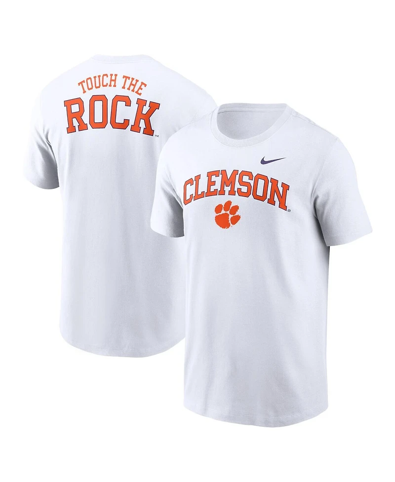 Nike Men's White Clemson Tigers Blitz 2-Hit T-Shirt