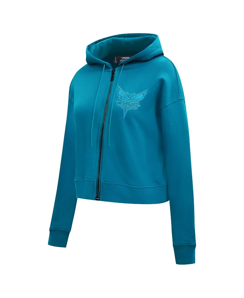 Pro Standard Women's Teal Charlotte Hornets Triple Tonal Full-Zip Hoodie