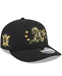 New Era Men's Black Oakland Athletics 2024 Armed Forces Day Low Profile 9FIFTY Snapback Hat