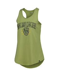New Era Women's Olive Milwaukee Brewers Armed Forces Day Tank Top