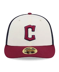 New Era Men's White/Red Cleveland Guardians 2024 City Connect Low Profile 59FIFTY Fitted Hat