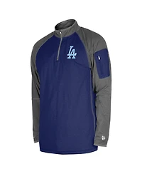New Era Men's Royal Los Angeles Dodgers Father's Day Raglan Quarter-Zip Top