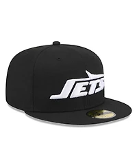 New Era Men's Black New York Jets Omaha 59FIFTY Fitted Hat