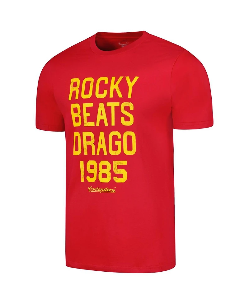 Contenders Clothing Men's Red Rocky Beats Drago T-Shirt
