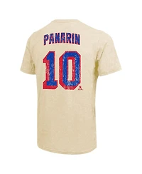 Majestic Threads Men's Artemi Panarin Cream New York Rangers Dynasty Name Number Tri-Blend T-Shirt