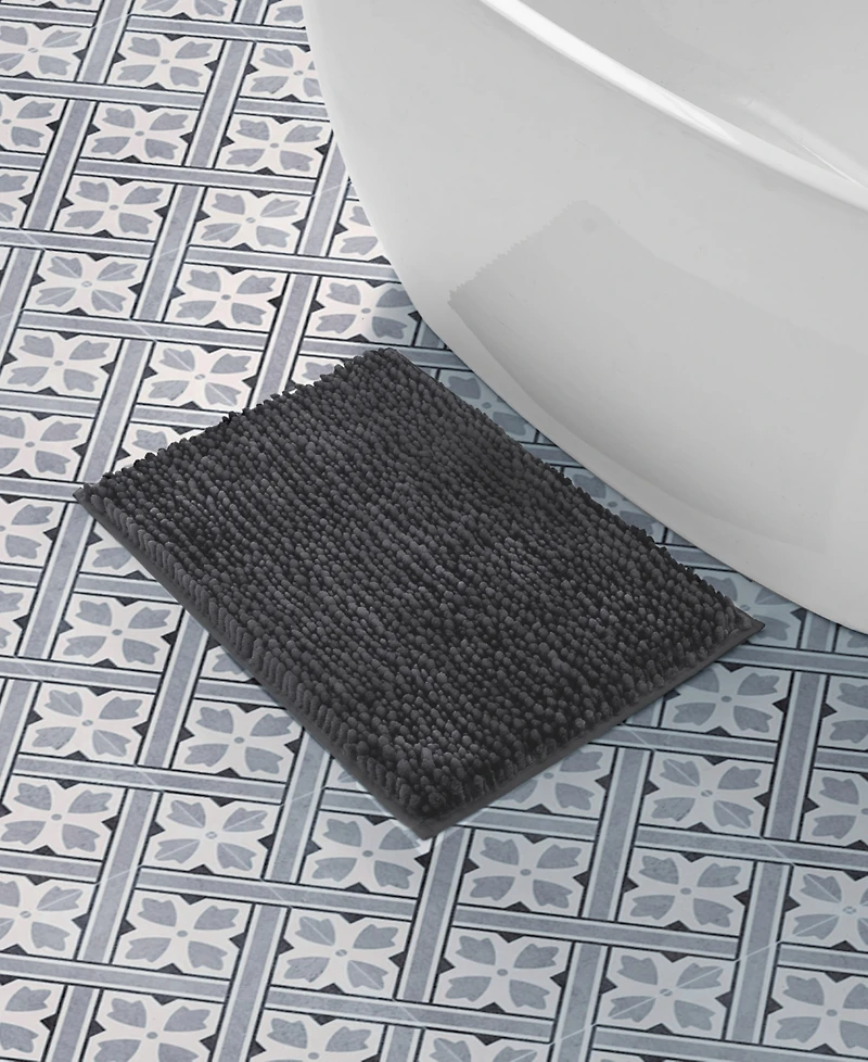 Laura Ashley Butter Chenille Bath Mat, 17" x 24"